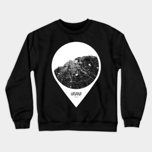 Havana, Cuba City Map - Travel Pin Crewneck Sweatshirt